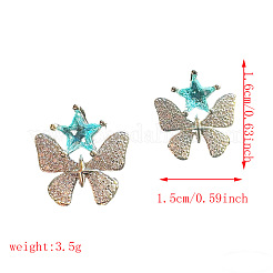 Orecchini a bottone in ottone con pavé di zirconi cubici&nbsp;WG86375-02