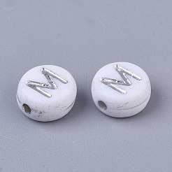 Perline acrilico placcato&nbsp;PACR-R243-04M