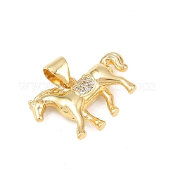 Pendentifs avec zircon cubiques à micro-pavés en laiton&nbsp;KK-G544-12G