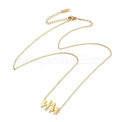 Colliers pendentifs familiaux en acier inoxydable 304 pour femmes&nbsp;NJEW-A045-11G