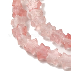 Perle di vetro di quarzo ciliegio fili&nbsp;G-G085-B08-01
