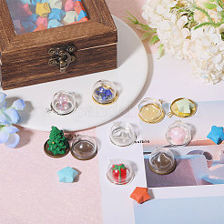 DIY-Sets zur Herstellung halbrunder Anhänger aus Messing und Glas&nbsp;DIY-CA0006-70