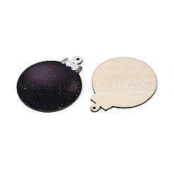 12 Stück UV-bedruckte Holzanhänger-Dekorationen&nbsp;WOOD-N020-41