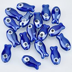 1 filo di perline di porcellana e ceramica fatte a mano&nbsp;PORC-NB0001-05