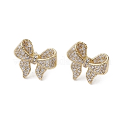 Boucles d'oreilles en laiton à nœud papillon&nbsp;EJEW-M245-05G