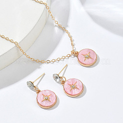 Ensembles de colliers et boucles d'oreilles pendantes en alliage de zinc&nbsp;WGD1CBB-02