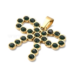 Placcatura ionica (ip) ciondoli in strass in acciaio inossidabile 304&nbsp;STAS-Z066-06G-01