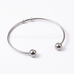 Anlaufbeständige Mode 304 Edelstahl Manschettenarmreifen Drehmomentarmreifen&nbsp;X-BJEW-H473-01P