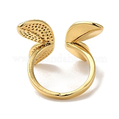 Mikropavé-Zirkonia-Ringe aus Messing für Damen&nbsp;RJEW-G325-02G