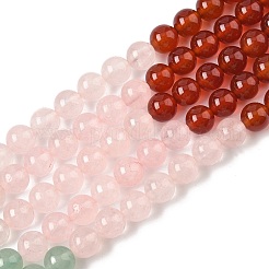 Chakra natürliche gelbe Jade & Bergkristall & grüner Aventurin & Rosenquarz & Karneol & Sodalith & Amethyst Perlenstränge&nbsp;G-NH0002-E03-6mm