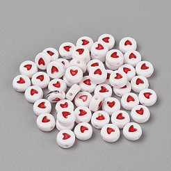 Perline in smalto acrilico&nbsp;OACR-WH0003-04I