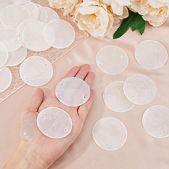 150 Stück natürliche Muschelscheiben-Verbinder-Charms&nbsp;SSHEL-DC0001-03