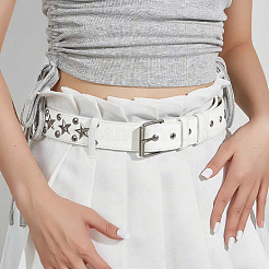 Ceintures à chaîne en cuir PU avec rivets en alliage étoile&nbsp;DIY-WH20007-291E