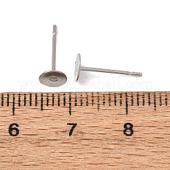 Configuraciones para aretes con clavija redonda plana de acero inoxidable quirúrgico 316 resistente al deslustre&nbsp;STAS-R073-05