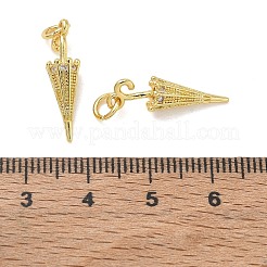 Pendenti in zirconi cubici trasparenti in micro pavè di ottone&nbsp;KK-CBAD9DF-08G