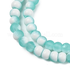 Perle di vetro smerigliato crackle fili&nbsp;GLAA-U001-4mm-M
