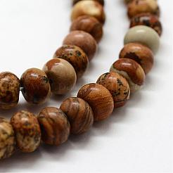 Picture naturale filoni di diaspro perline&nbsp;G-G668-09-5x8mm