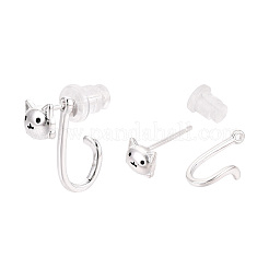 925 Ohrstecker in Katzenform aus Sterlingsilber&nbsp;STER-N016-117S