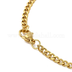 Collana con ciondolo in acciaio inossidabile con tag rettangolo gesù 201 con catene in ferro&nbsp;NJEW-D048-07G