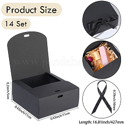 Faltbare Geschenkschachteln aus Papier mit Schleife&nbsp;CON-WH20001-11A-02