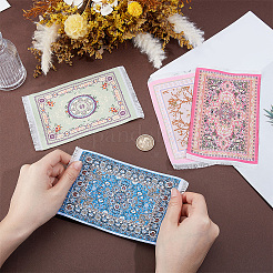 4 tapis miniature en nylon de Turquie et de Perse&nbsp;AJEW-GF0015-22