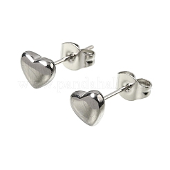 Orecchini a bottone in acciaio inossidabile 304 per donna&nbsp;EJEW-G459-01C-P