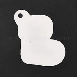 Cartes d'affichage de boucles d'oreilles en papier sur le thème de noël avec trou de suspension&nbsp;EDIS-E011-02A