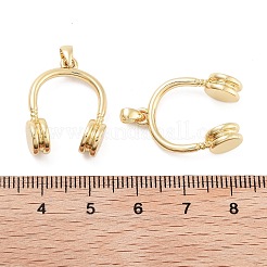 Pendentifs en laiton plaqués pour support de casque&nbsp;KK-G512-16G