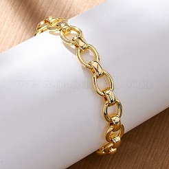Messing-Armbänder mit ovalen Gliederketten für Frauen und Männer&nbsp;BJEW-K273-06G