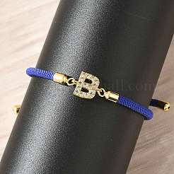 Bracelets réglables en nylon&nbsp;BJEW-C096-01G-02