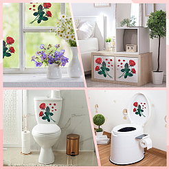 Selbstklebende dekorative PVC-Aufkleber mit Blumenmuster&nbsp;DIY-WH20031-044