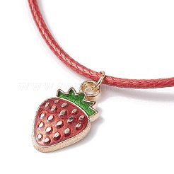 Braccialetti con ciondoli smaltati in lega di frutta&nbsp;BJEW-JB09951