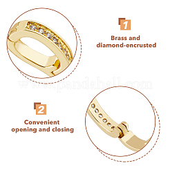 8 Stück Messing Micro Pave Zirkonia Enhancer Shortener Anhänger Ösen&nbsp;ZIRC-HY0001-10