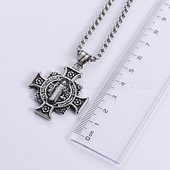 Kreative männer der saint benedict exorzismus 304 edelstahl anhänger halsketten&nbsp;EZ1780