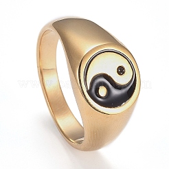 Anillos de dedo de acero inoxidable 304 con revestimiento iónico (IP)&nbsp;STAS-H101-01G-13