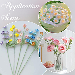 100 Stück Eisenstiel-Blumenstab&nbsp;AJEW-SP0003-73B