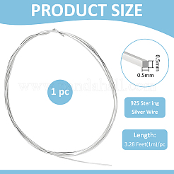 1 m 925 di filo d'argento sterling&nbsp;STER-BC0004-45B
