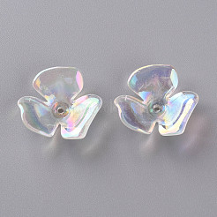 3-petal transparente Acryl Perlenkappen&nbsp;X-TACR-S156-016
