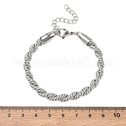 6 mm runde Seilkettenarmbänder aus Edelstahl 304&nbsp;SA-CBA2696-25P