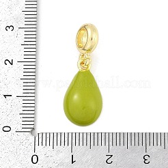 Europäische Anhänger aus Messing mit Emaille-Obst&nbsp;X-KK-Z090-08G-09