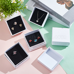 Coffrets cadeaux bijoux en papier texturé&nbsp;OBOX-NB0001-10B-01