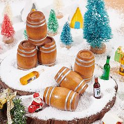 Mini-Bierfass aus Buchenholz&nbsp;DJEW-WH0015-46