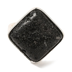 Anelli regolabili in pietra lavica naturale&nbsp;RJEW-H240-01S-14