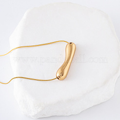 3 collar con colgante de berenjena de acero inoxidable europeo para mujer.&nbsp;EI4889-2