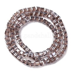 Chapelets de perles en verre électroplaqué&nbsp;EGLA-H108-01A-PL03