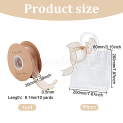 Valentinstag 50 Stück rechteckige transparente PVC-Aufbewahrungstaschen mit Griff&nbsp;ABAG-BC0001-56