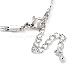 Collane a catena a serpente piatte in ottone da donna&nbsp;NJEW-Q344-04P