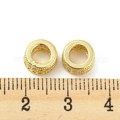 Messing Mikro ebnen Zirkonia European Beads&nbsp;KK-H452-19G