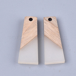 Colgantes de resina & madera&nbsp;X-RESI-S358-59A