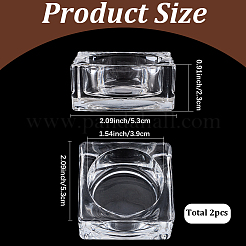 2 pieza de vasos de vidrio para velas&nbsp;AJEW-SC0004-47C